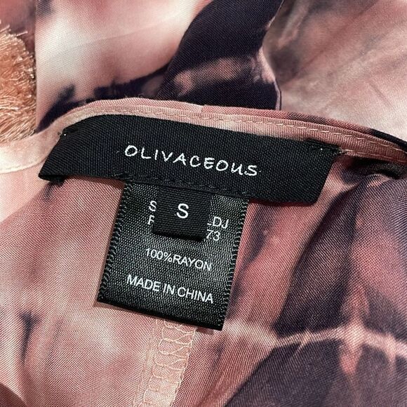 olivaceous tie dye coverup dress with lace front and tassles | size S | NWOT - Picture 7 of 7